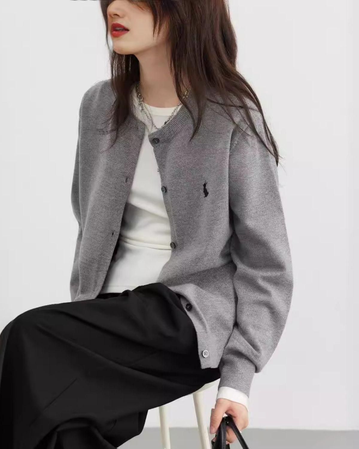 Adele - Minimalist Button-Up Knit Cardigan for Women
