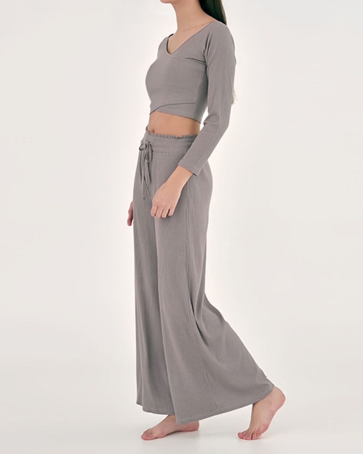Carmen - Casual Ribbed Lounge Top & Trouser Set for Women