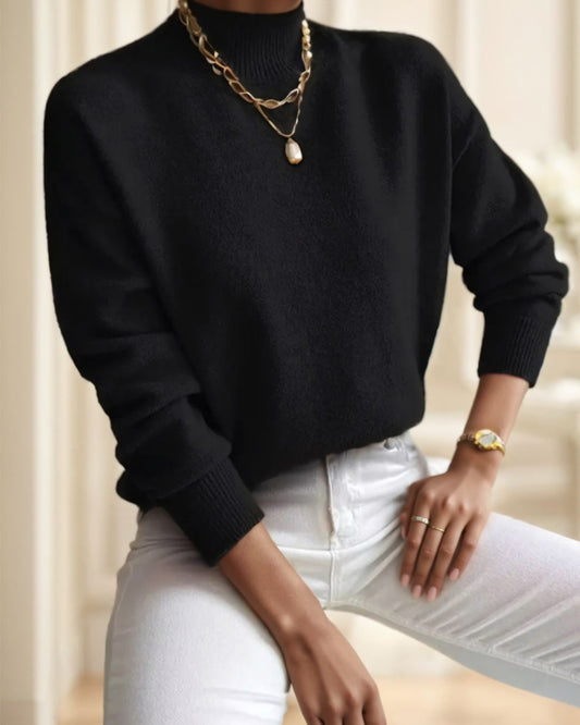 Cynthia - Cosy High-Neck Soft Knit Jumper for Women
