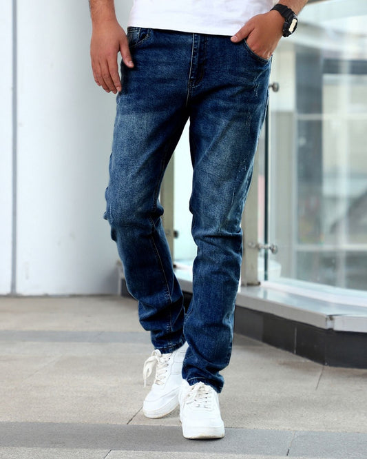 August - Classic Slim-Fit Dark Wash Jeans for Men