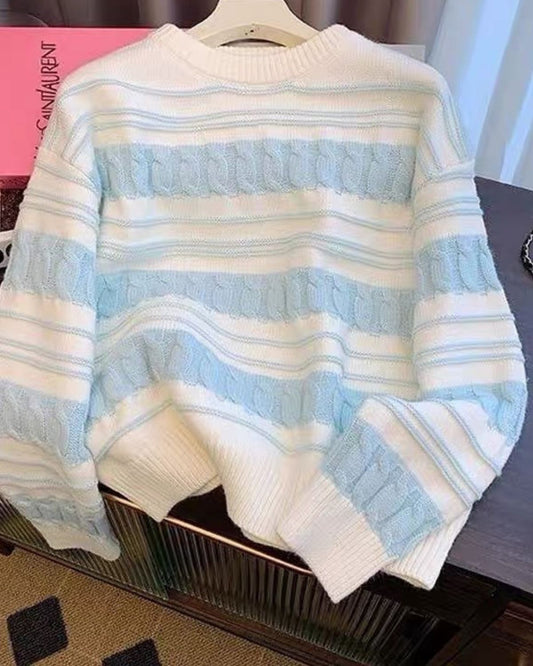 Miller - Cosy Cable-Knit Striped Jumper for Women