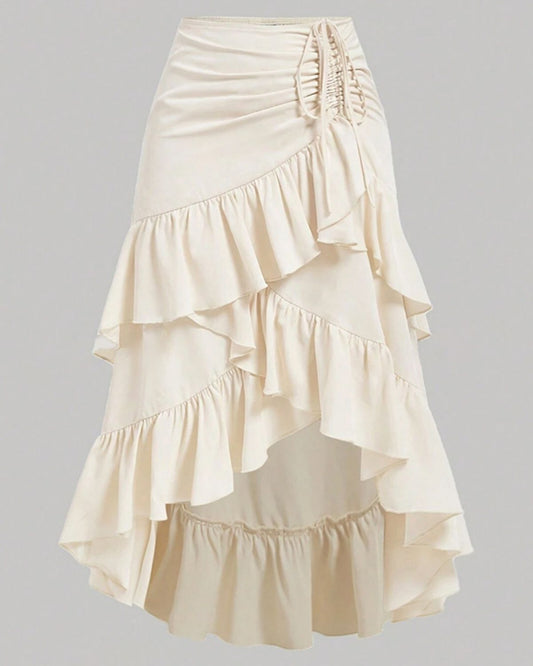 Rita - Stylish Ruffled High-Low Skirt for Women