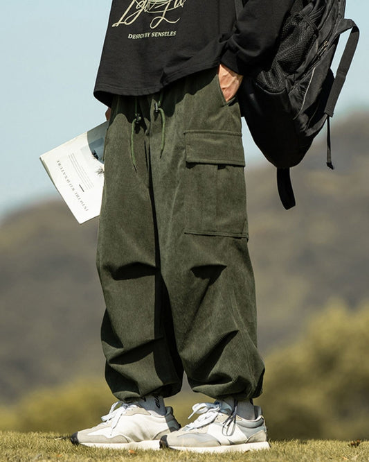 Jace - Stylish Corduroy Cargo Trousers for Men