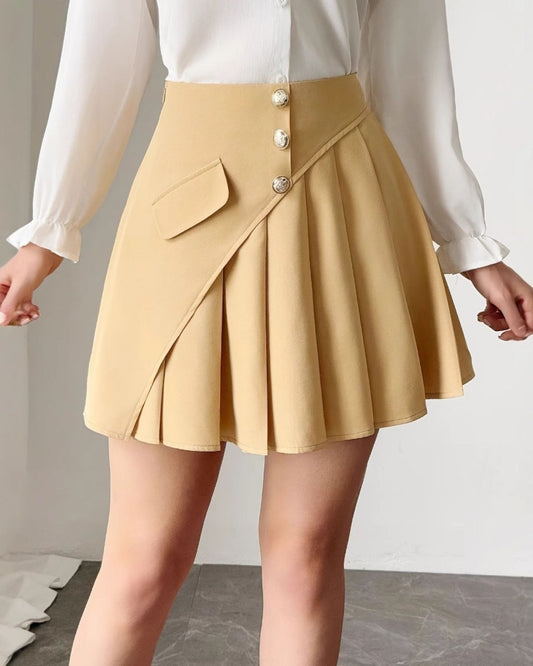 Naveah - Stylish Pleated Mini Skirt for Women