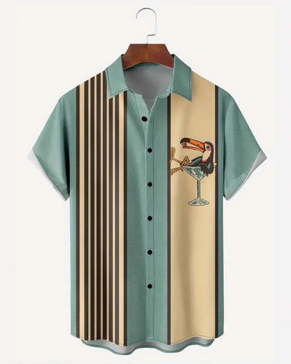 Emmett - Casual Retro Striped Short Sleeve Shirt for Men