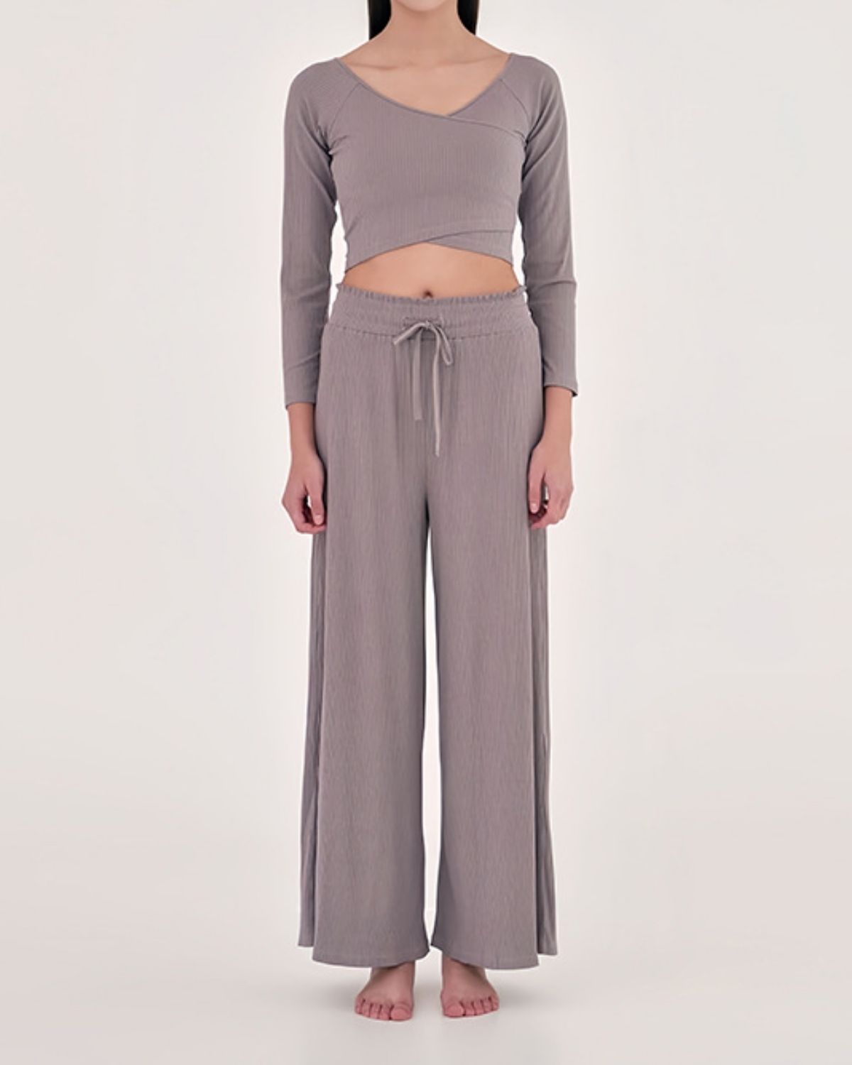 Carmen - Casual Ribbed Lounge Top & Trouser Set for Women