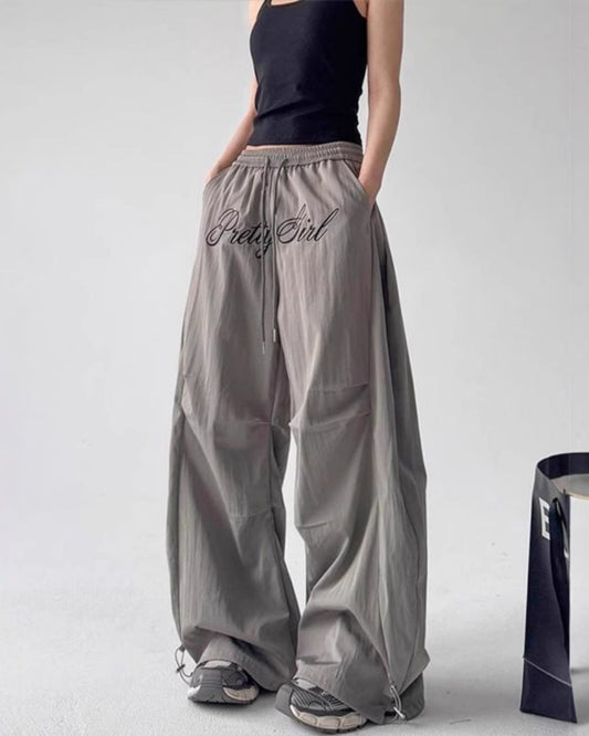 Paloma - Trendy Wide-Leg Windbreaker Pants for Women